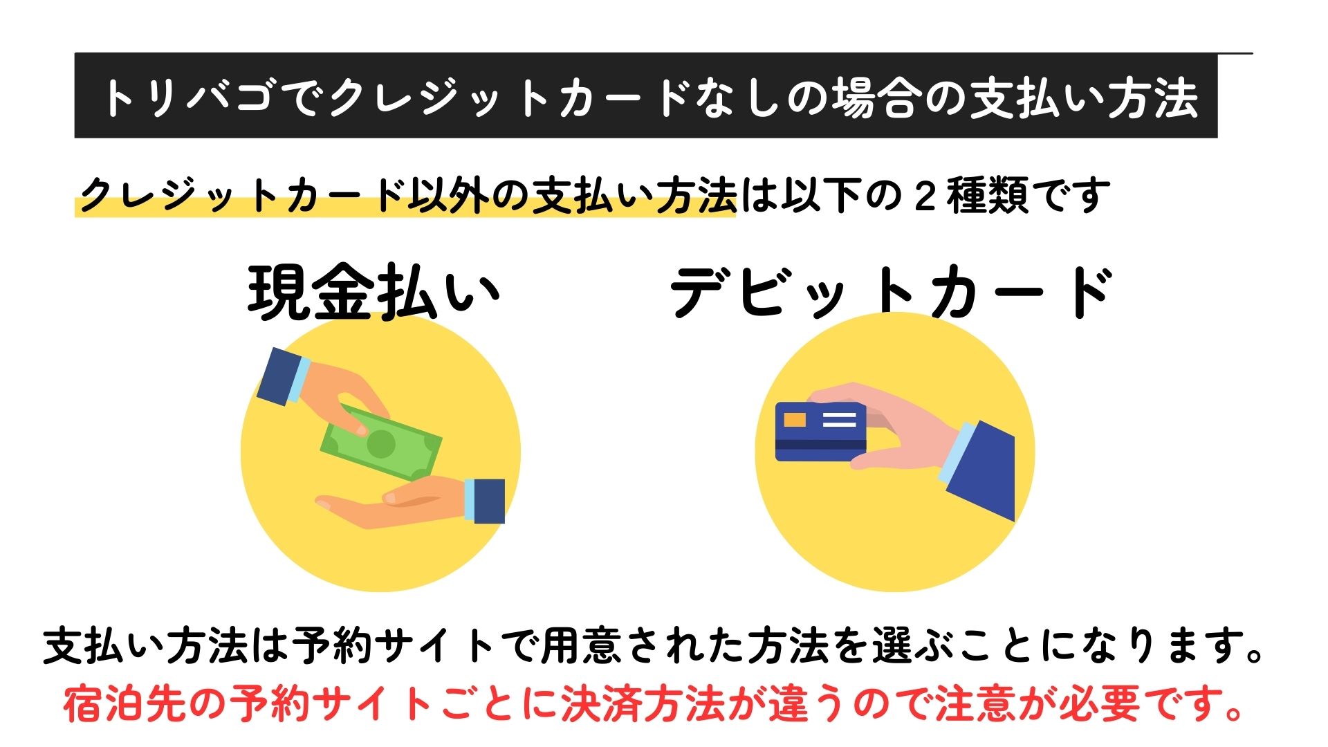 トリバゴはクレジットカードなしでも決済できる？支払い方法を解説！