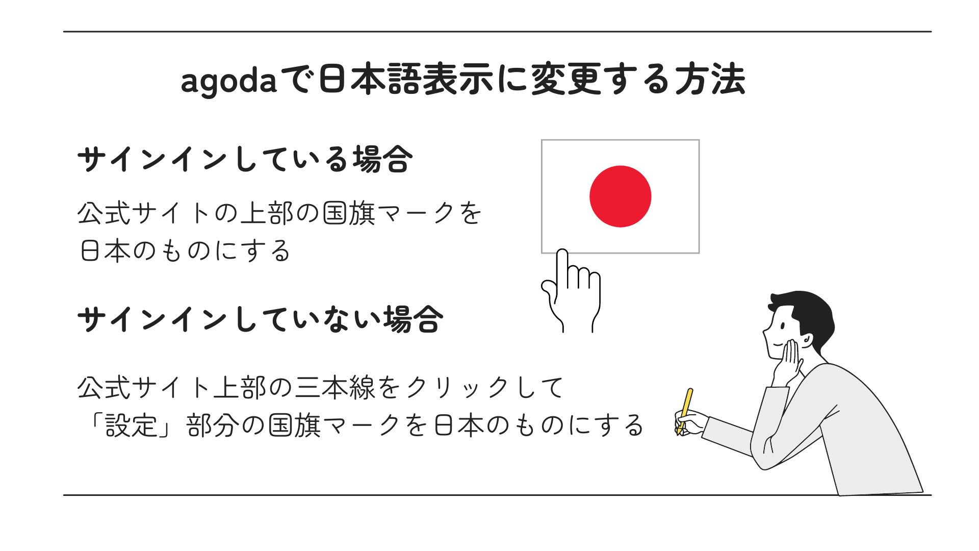 agodaで日本語表示にする方法を解説！注意が必要なメールも紹介 画像3