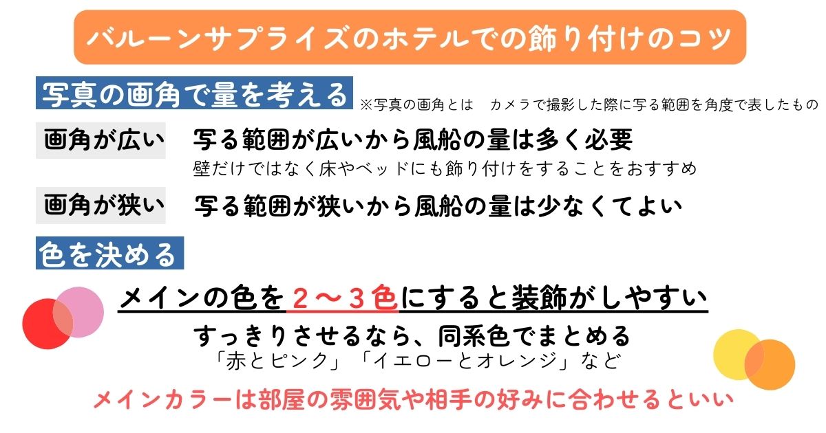 バルーンサプライズのホテルでのやり方を紹介！コツや注意点はあるの画像