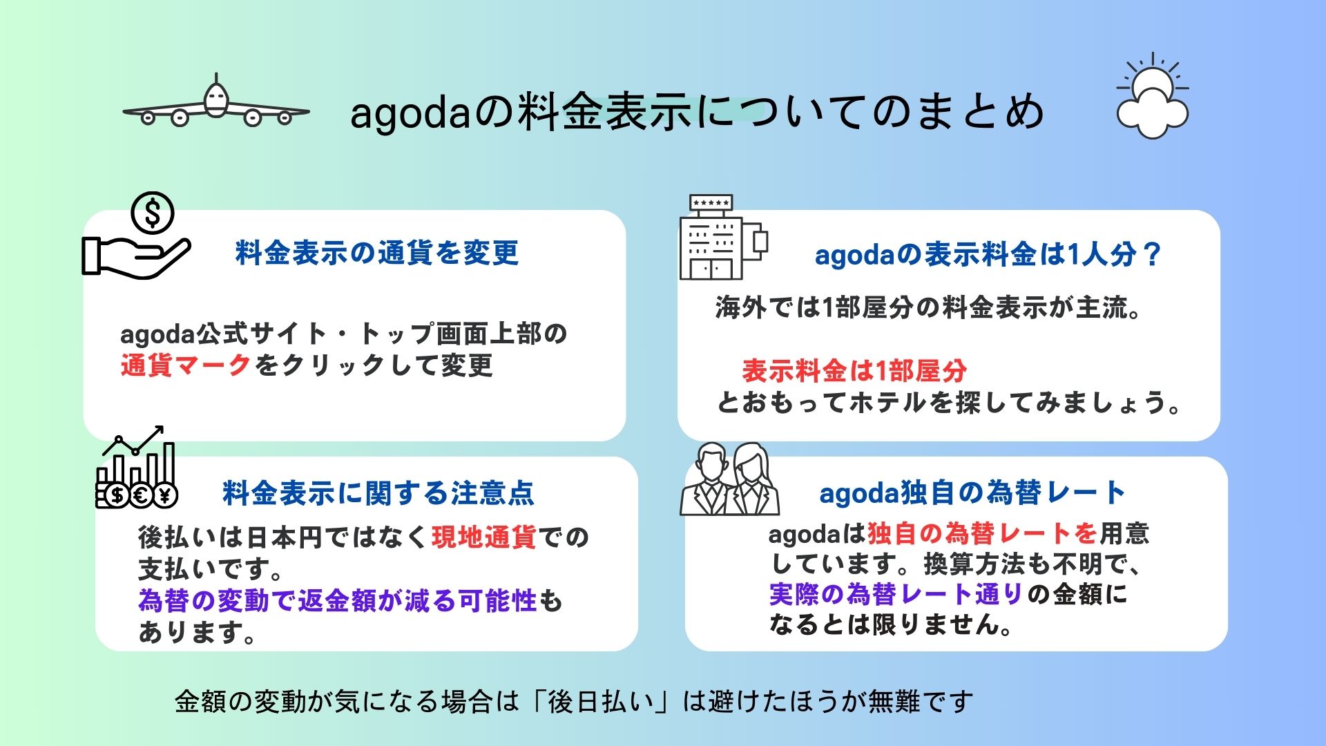 agodaの料金表示の通貨変更方法は？日本円にならない場合の対策