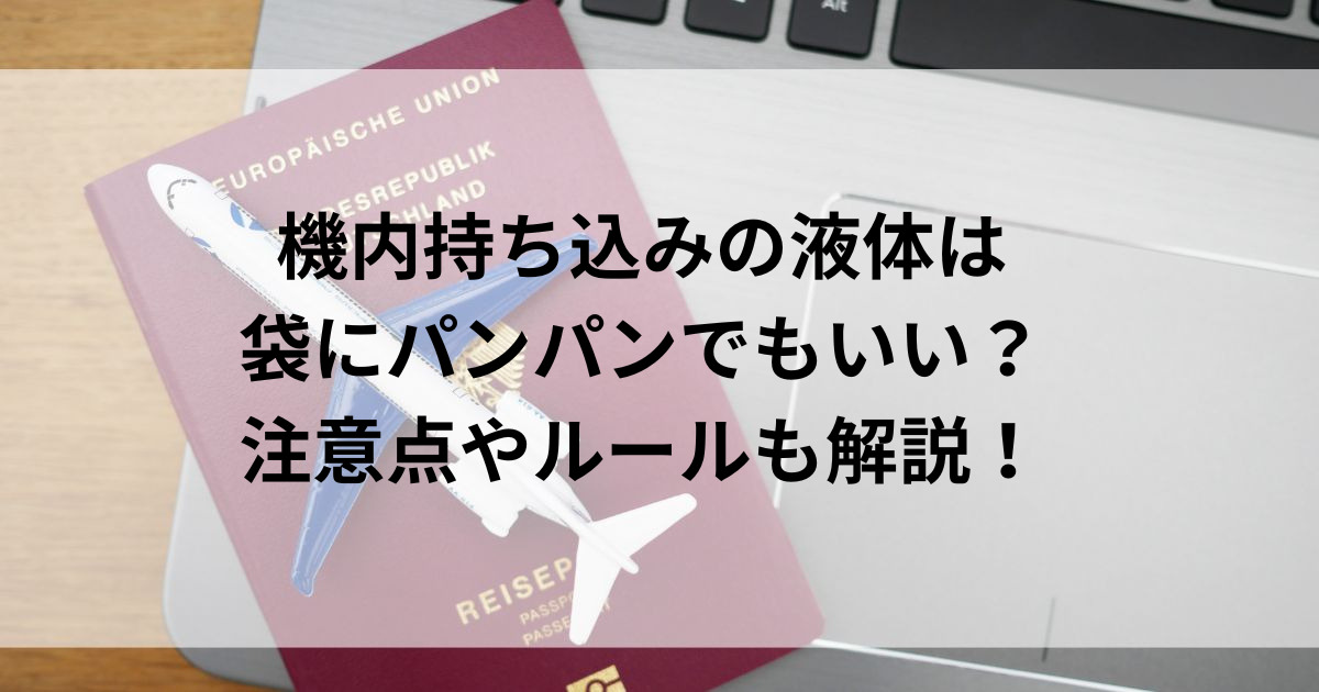 機内持ち込みの液体は袋にパンパンでもいい？注意点やルールも解説の画像