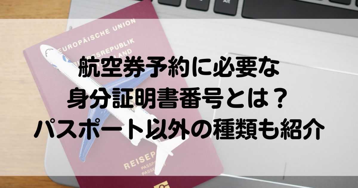 航空券予約に必要な身分証明書番号とはパスポート以外の種類も紹介の画像