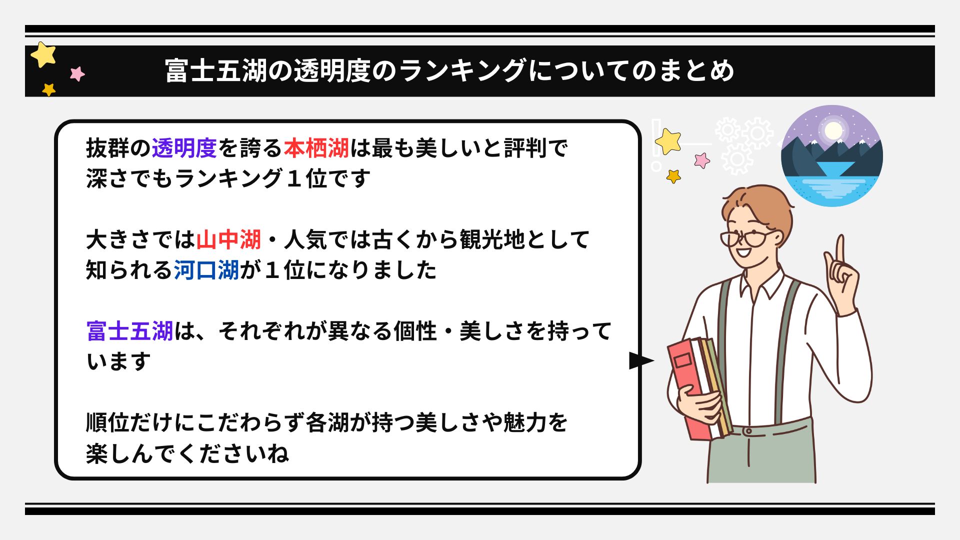 富士五湖の透明度のランキングを紹介！深さと大きさや人気も調査