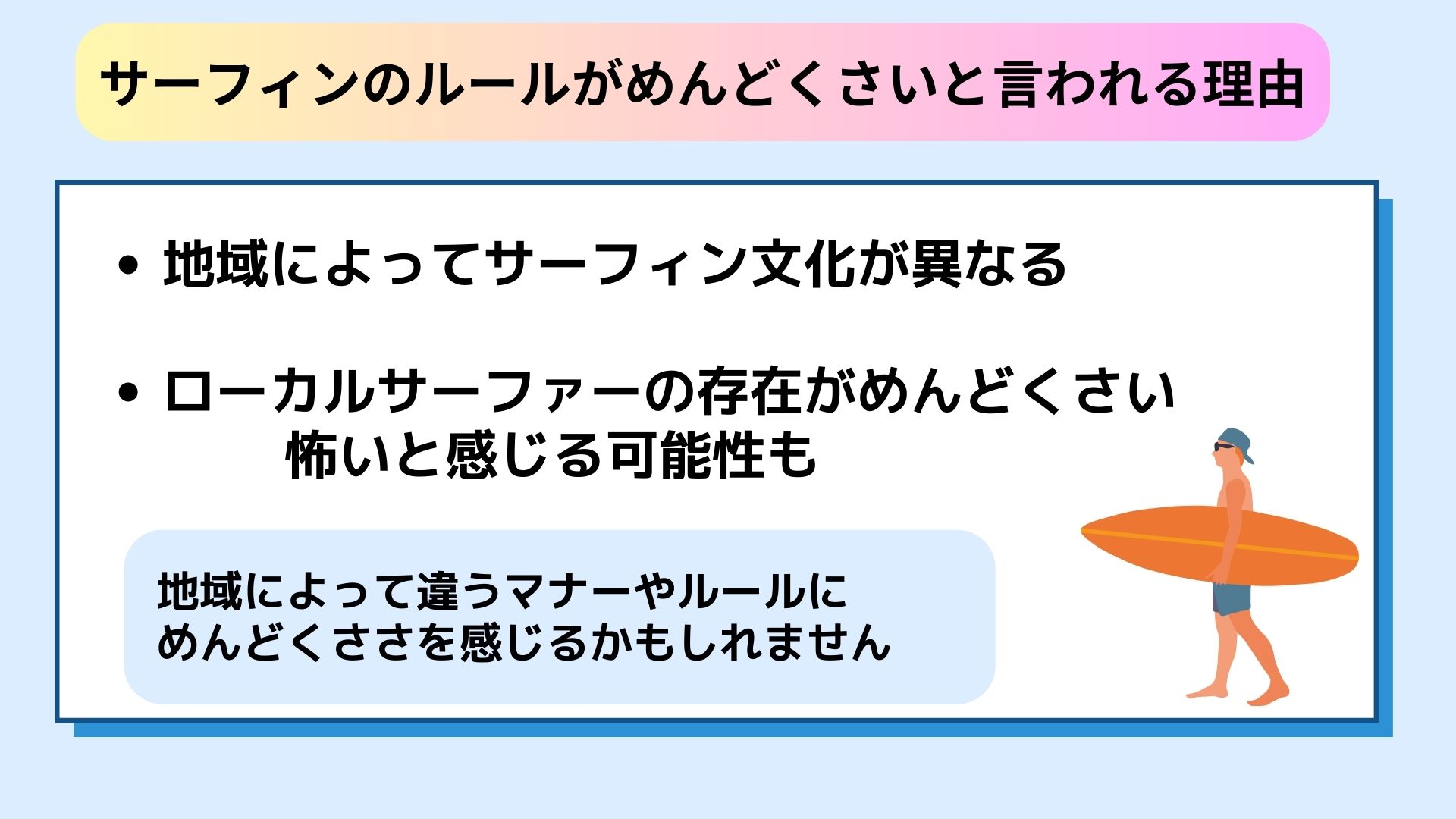 サーフィンのルールはめんどくさいのかを解説！理由や対処法も紹介の画像