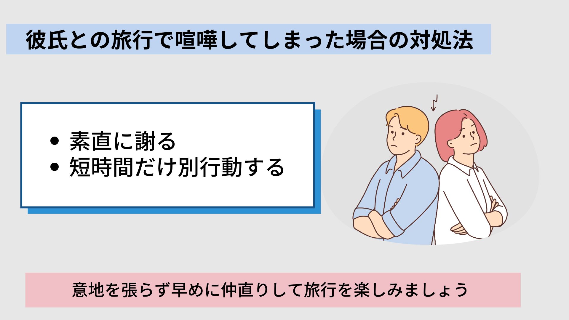 彼氏との旅行で喧嘩してしまう理由は何？原因と対処法を徹底解説の画像