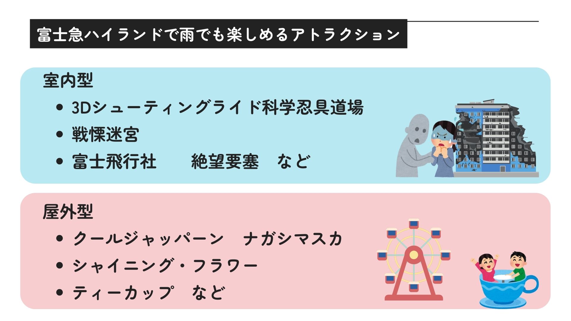 富士急ハイランドはどのくらいの雨で運休するか調査！待ち時間も紹介の画像