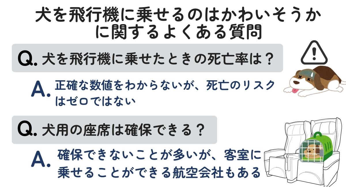 犬を飛行機に乗せるのはかわいそうかに関するよくある質問